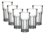 Jogo De Copos Em Vidro Kit 6 Peças Cozinha Água Suco Drink