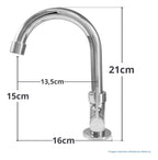 Torneira Lavatorio Lavabo Banheiro Luxo Bica Alta Cromada 1/4 De Volta Balencia