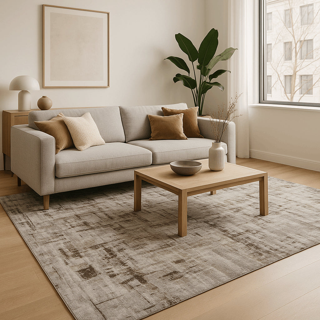 Tapete Sala Quarto Grande 300x200 Algodão Antiderrapante Comprimento 3 M Cor Branco/marrom Desenho Do Tecido Obra Arte Largura 2 M