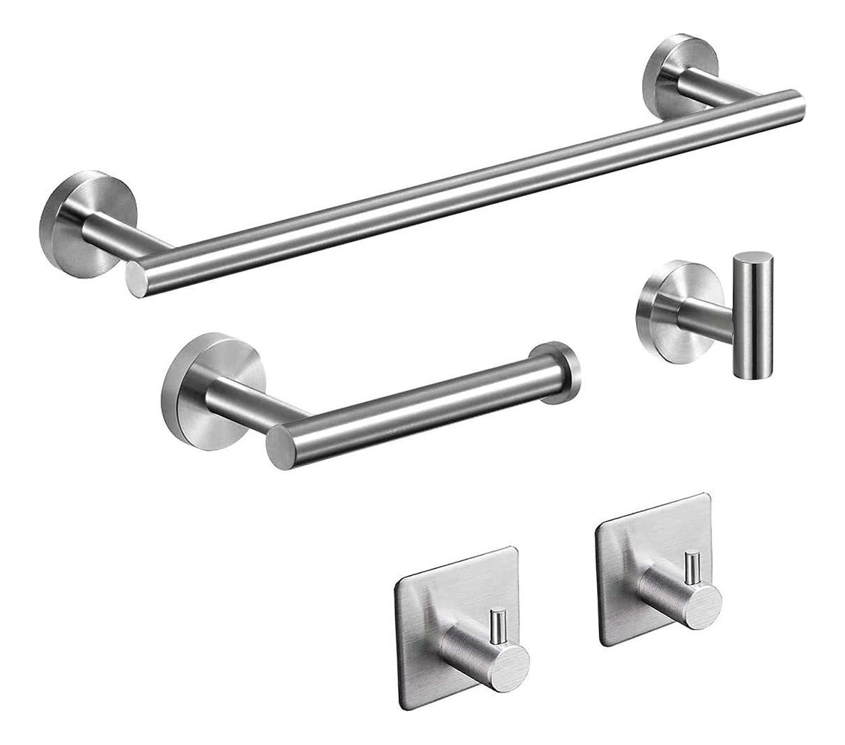 Kit Acessórios Banheiro Cabide Toalheiros Papeleira 5 Peças Yesop