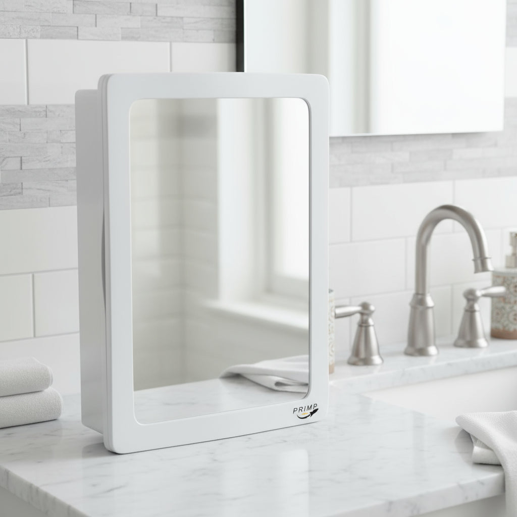 Armário Parede Banheiro Com Espelho Armarinho Compartimento