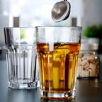 Jogo De Copos Em Vidro Kit 6 Peças Cozinha Água Suco Drink