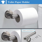 Kit Acessórios Banheiro Cabide Toalheiros Papeleira 5 Peças Yesop