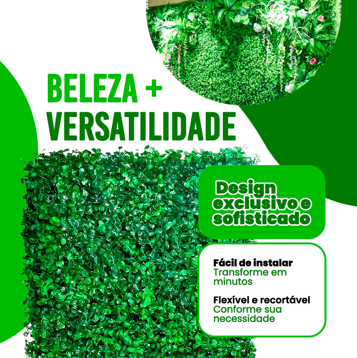 Kit 10 Placas De Parede Verde Folhagem Sintético Artificial Para Jardim Vertical Muro De Plantas Buchinhos Painel Cheios Inglês 40x60cm Grama Decoração Casa Comércio Área Interna&nbsp;e&nbsp;externa&nbsp;floresta&nbsp;ur