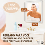 Armário Parede Banheiro Com Espelho Armarinho Compartimento