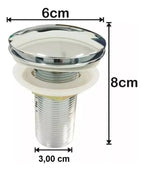 Válvula Click Dami Luxo Invisível Inteligente Inox Cuba Banheiro 7/8 3cm Premium