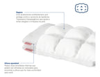 Travesseiro Luuna, Down Alternative, Macio, Compartimentos Acolchoados, Branco, 45 x 65 cm
