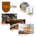 Jogo De Copos Em Vidro Kit 6 Peças Cozinha Água Suco Drink