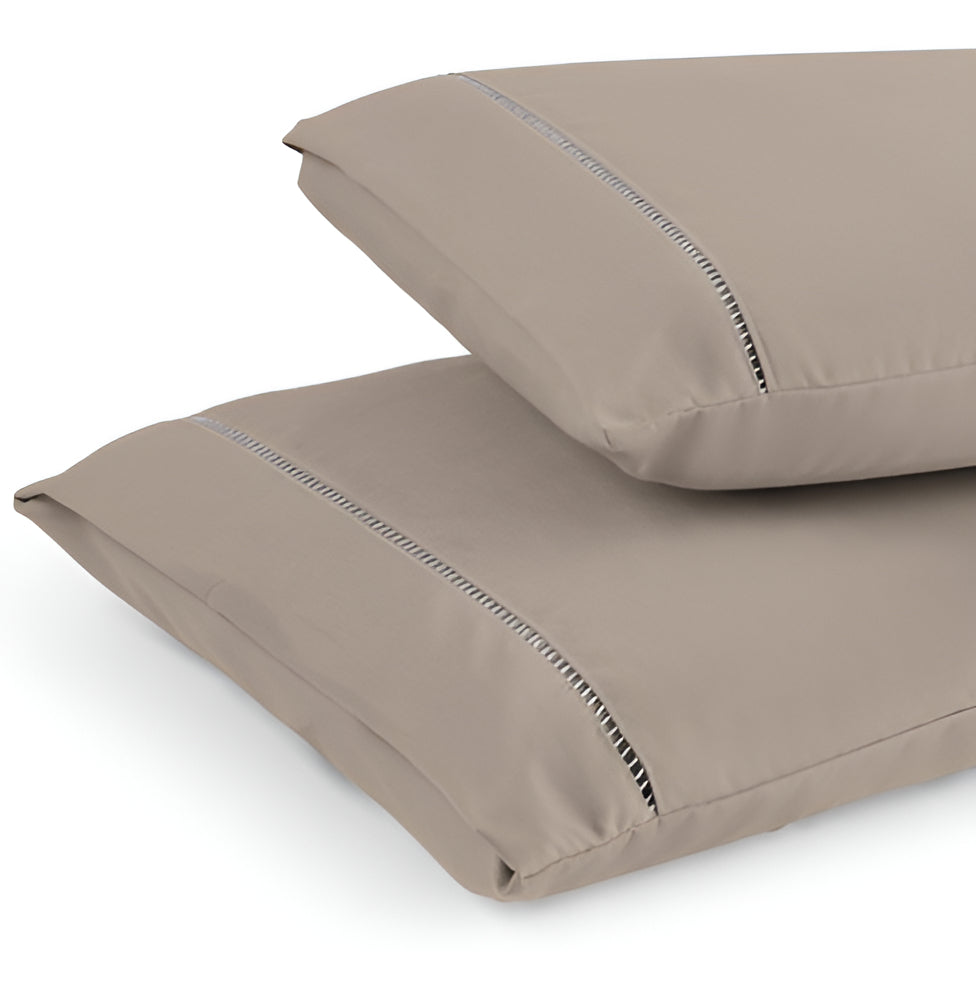 Jogo Lençol Super King Size 4 Peças - 600 Fios + Vedido Cor Cáqui Desenho Do Tecido Liso