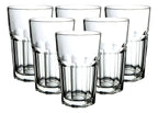 Jogo De Copos Em Vidro Kit 6 Peças Cozinha Água Suco Drink
