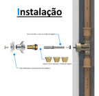 Kit Reparo Salva Registro Pressão Chuveiro 7x1 Universal C31 Acabamento Cromado Cor Prateado