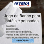 Jogo De Toalhas Banho Rosto Piso Teka Profiline 5 Pçs Branca