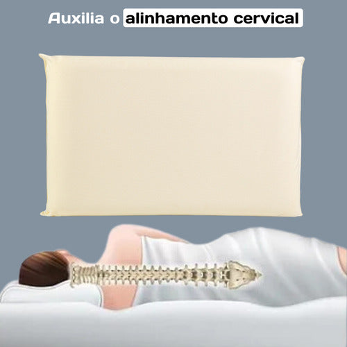 Travesseiro Nasa Viscoelástico Anatômico Antiácaros Kit 4 Pç