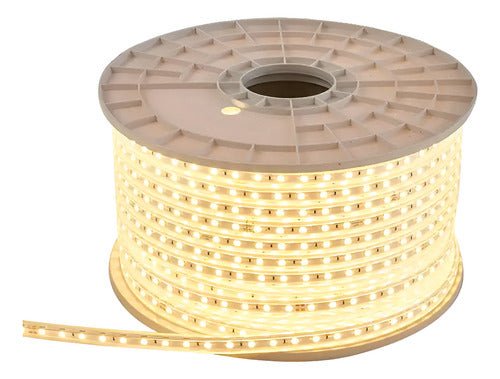 Mangueira Led 5050 Chata 15m Branco Quente Sancas 14,4w/m