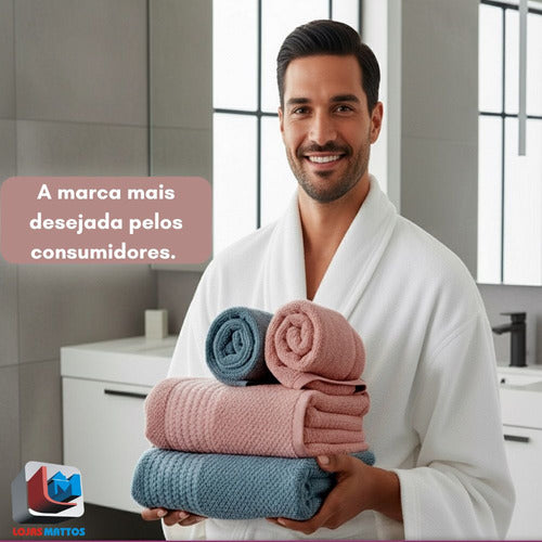 Jogo Banhão Toalha Gigante Buddemeyer Amare Algodão 4 Peças