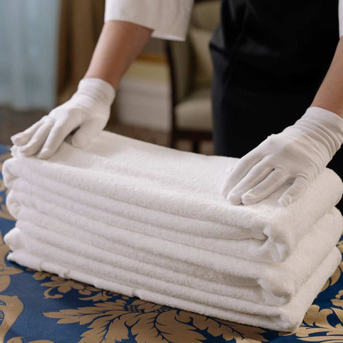 Jogo De Toalhas Banho Rosto Piso Teka Profiline 5 Pçs Branca