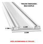 Cortina Trilho Duplo Gaze Linho C/ Blackout 100% 6m X 2,70m