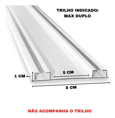 Cortina Trilho Duplo Gaze Linho C/ Blackout 100% 6m X 2,70m