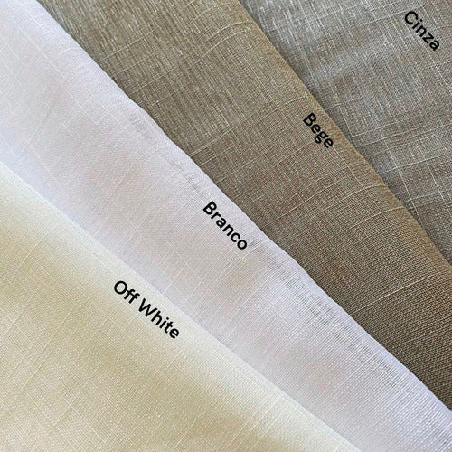 Cortina Trilho Duplo Gaze Linho C/ Blackout 100% 6m X 2,70m