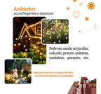 Luminária Pisca Solar Vagalume Natal Jardim Espeto 12 Led