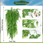 4 Pendentes De Samambaia Artificial Jardim Vertical Folhagem